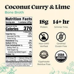Coconut Curry & Lime Chicken Bone Broth - 16.9 oz