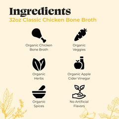 4 Pack: Chicken Bone Broth - 32oz