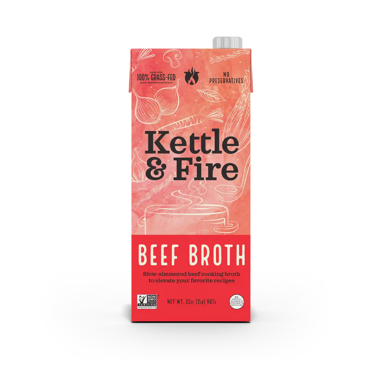 4 Pack: Beef Cooking Broth 32oz