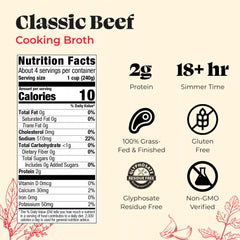 4 Pack: Beef Cooking Broth 32oz
