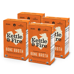 4 Pack: Turmeric Ginger Chicken Bone Broth - 32 oz