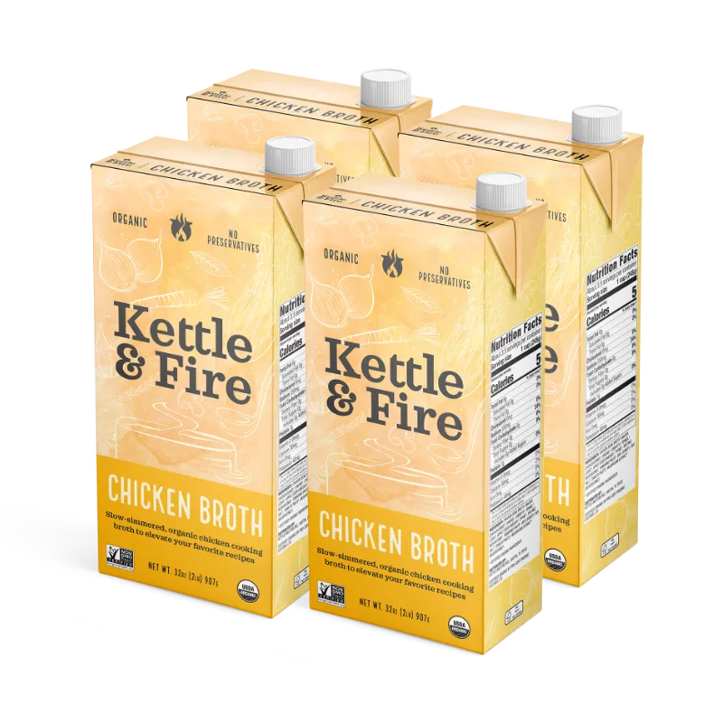 4 Pack: Chicken Cooking Broth - 32oz