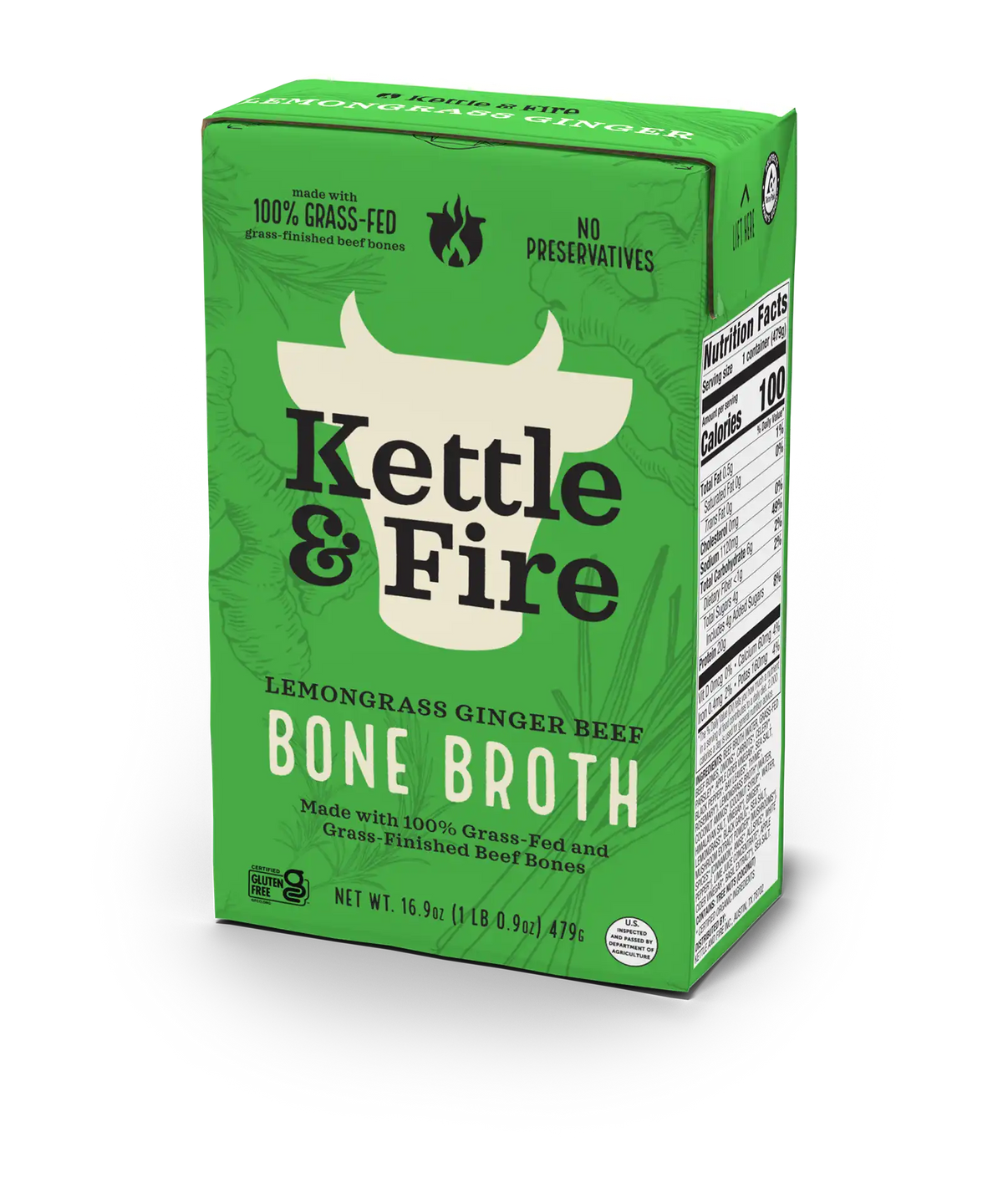 Lemongrass Ginger Beef Bone Broth - 16.9 oz