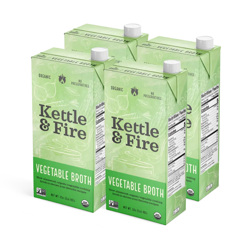 4 Pack: Vegetable Broth - 32oz